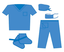 Cargar imagen en el visor de la galería, UNIFORME QUIRÚRGICO CUELLO "V" SMS