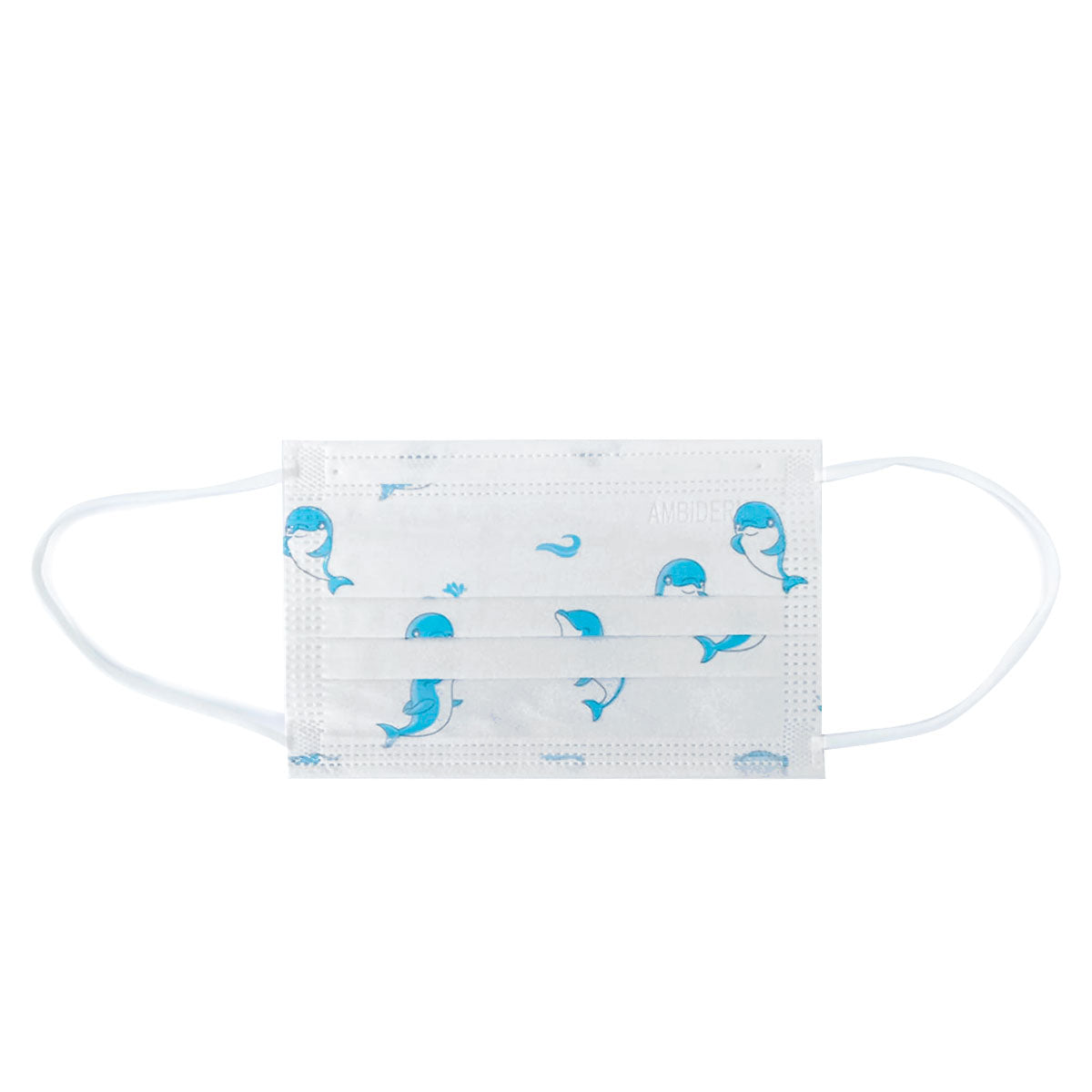 CUBREBOCAS INFANTIL BLANCO CON DELFINES