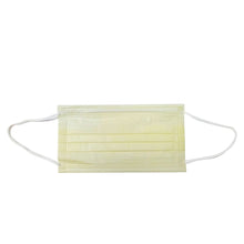 Cargar imagen en el visor de la galería, CUBREBOCAS ADULTO PLISADO AMARILLO