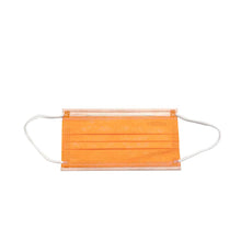 Cargar imagen en el visor de la galería, CUBREBOCAS ADULTO PLISADO NARANJA