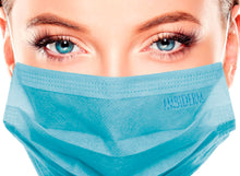Cargar imagen en el visor de la galería, CUBREBOCAS ADULTO PLISADO AZUL