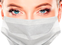 Cargar imagen en el visor de la galería, CUBREBOCAS ADULTO PLISADO BLANCO