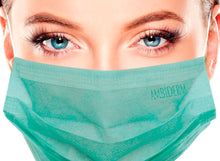 Cargar imagen en el visor de la galería, CUBREBOCAS ADULTO PLISADO VERDE