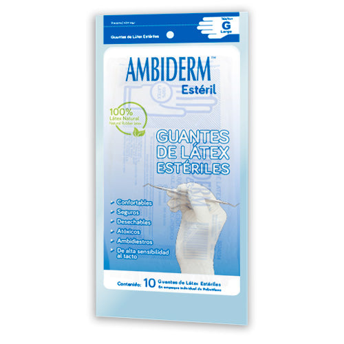 GUANTE ESTÉRIL (pack C/10 bolsas C/10 guantes)