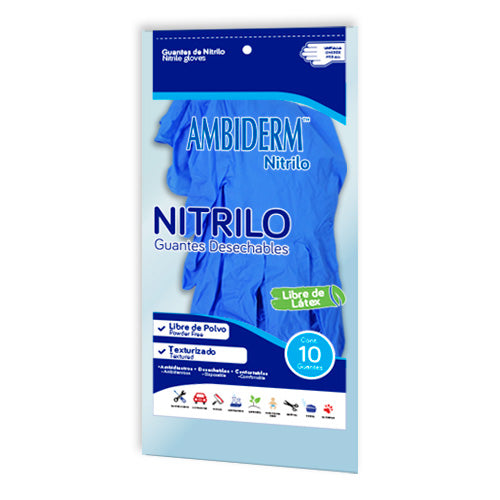 GUANTE NITRILO UNITALLA ( pack 10 bolsas c/10 guantes)