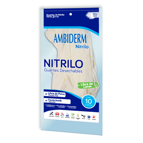GUANTE NITRILO UNITALLA ( pack 10 bolsas c/10 guantes)