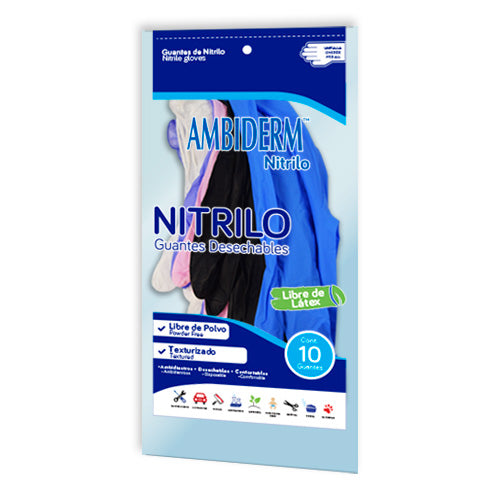 GUANTE NITRILO UNITALLA ( pack 10 bolsas c/10 guantes)