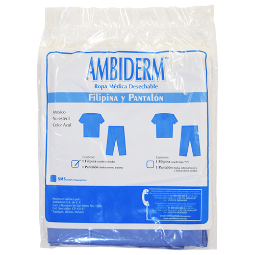 PAQ. FILIPINA Y PANTALON BASICO NO ESTERIL SMS