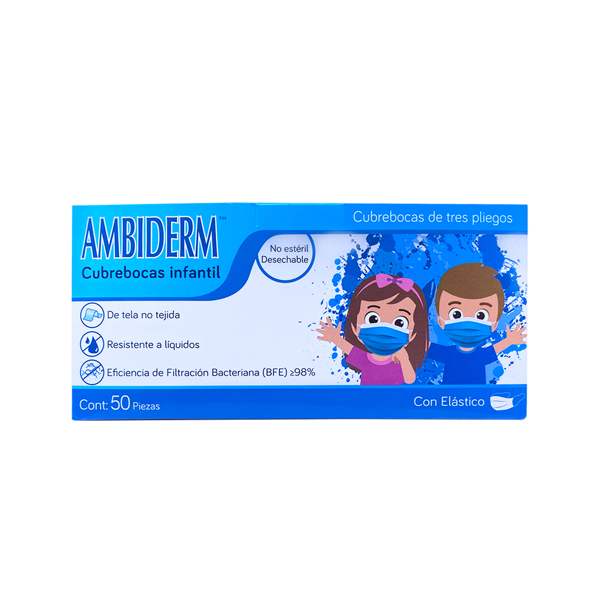 CUBREBOCAS INFANTIL AZUL