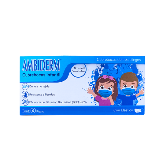 CUBREBOCAS INFANTIL AZUL