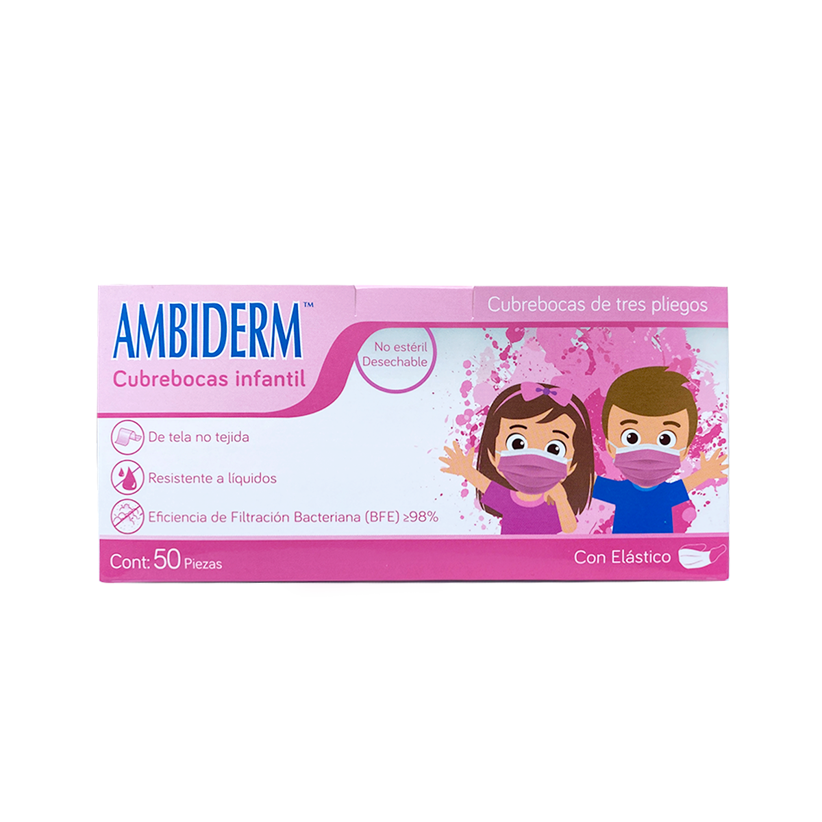 CUBREBOCAS INFANTIL ROSA