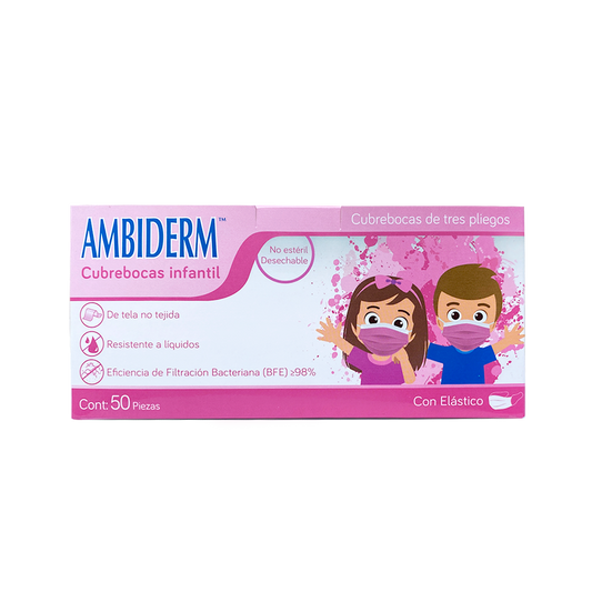 CUBREBOCAS INFANTIL ROSA