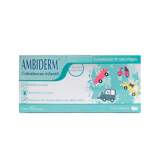 CUBREBOCAS INFANTIL VERDE CON CARRITOS