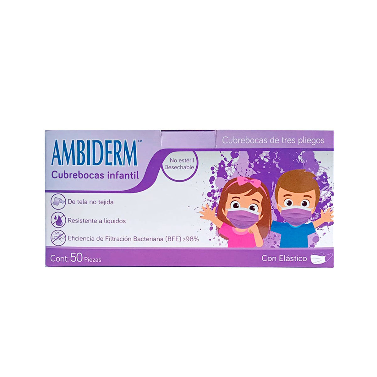CUBREBOCAS INFANTIL VIOLETA