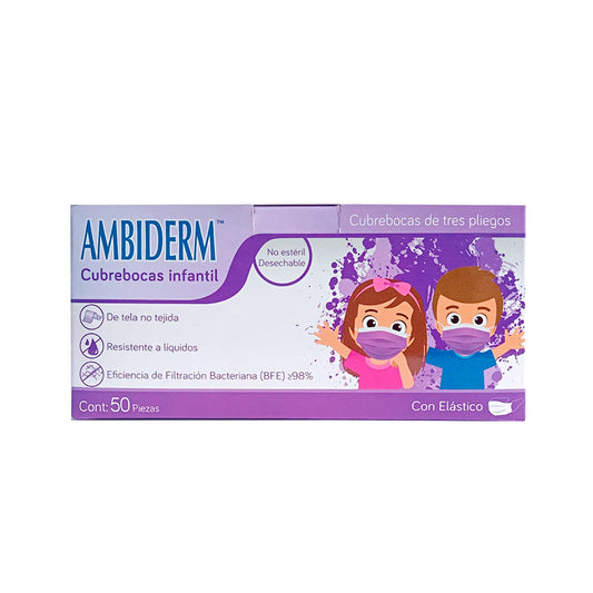 CUBREBOCAS INFANTIL VIOLETA
