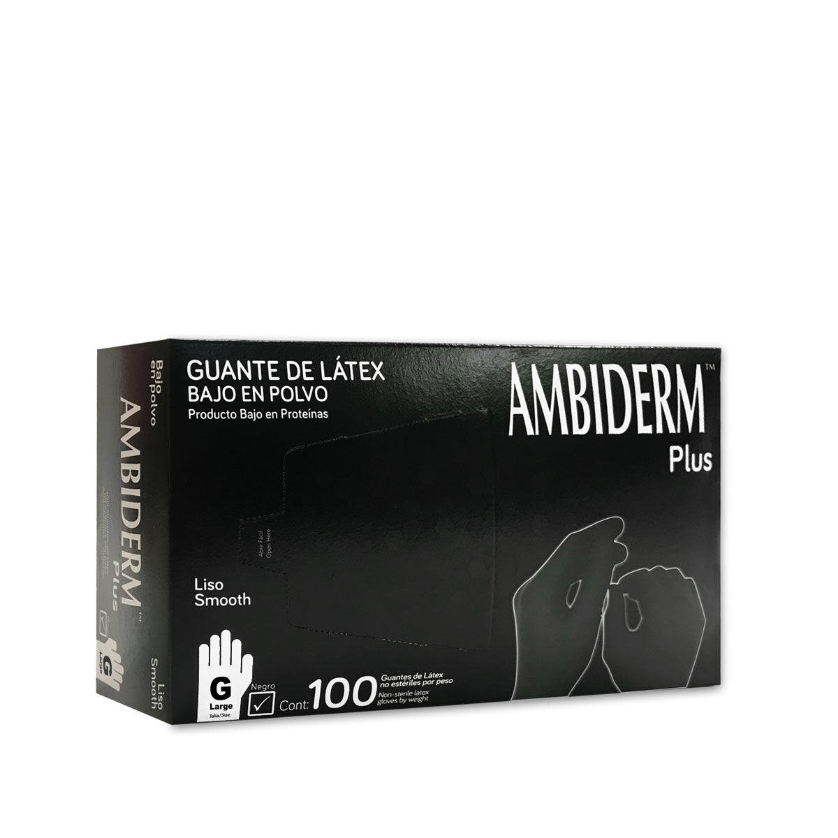 GUANTE PLUS NEGRO LISO