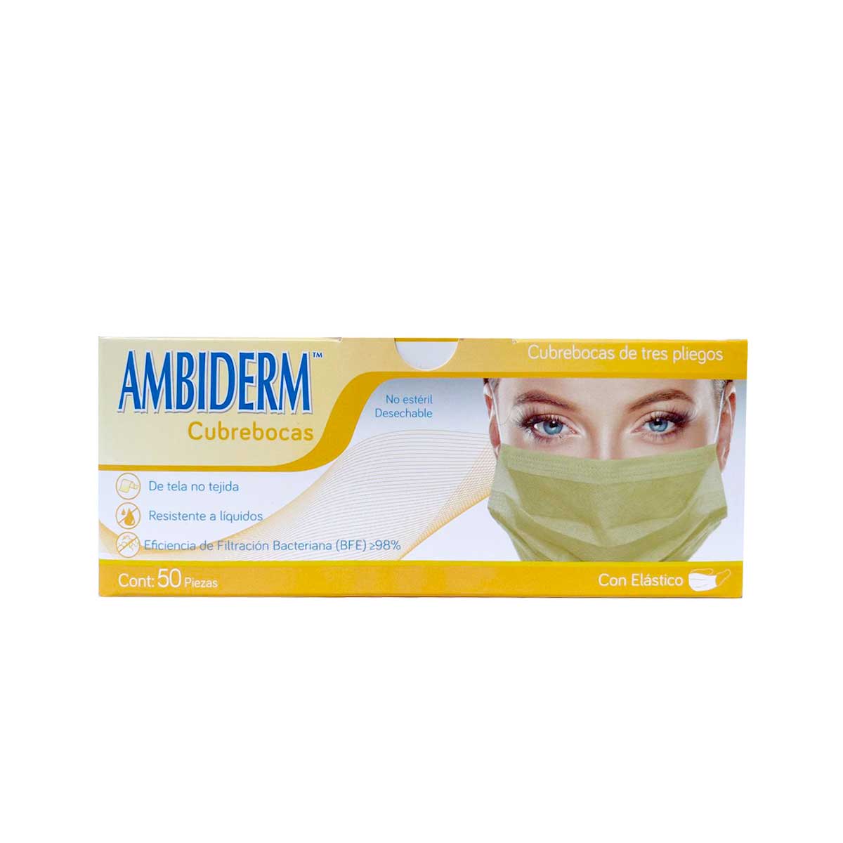 CUBREBOCAS ADULTO PLISADO AMARILLO