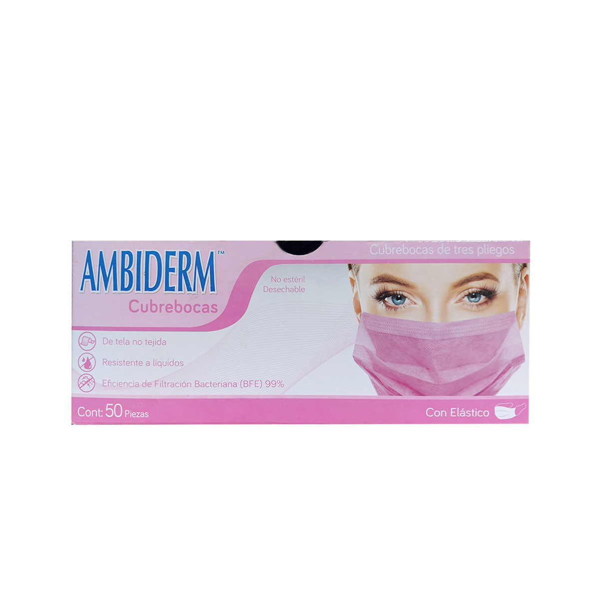 CUBREBOCAS ADULTO PLISADO ROSA