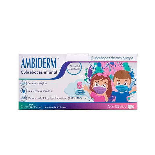 CUBREBOCAS INFANTIL SURTIDO DE COLORES